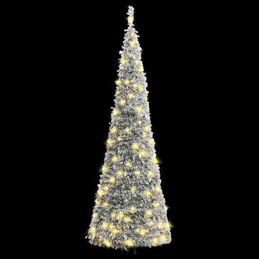 HKH Árvore de Natal Artificial Pop - Up com 100 Luzes LED e Neve
