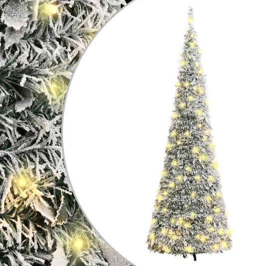 HKH Árvore de Natal Artificial Pop - Up com 200 Luzes LED e Neve