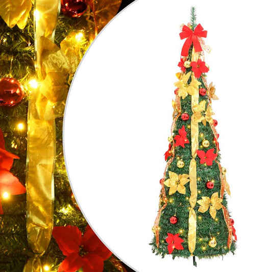 HKH Árvore de Natal Artificial Pop - Up com 50 Luzes LED - Verde
