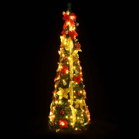 HKH Árvore de Natal Artificial Pop - Up com 50 Luzes LED - Verde