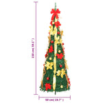 HKH Árvore de Natal Artificial Pop - Up com 100 Luzes LED - Verde