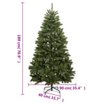 HKH Árvore de Natal Artificial Articulada com Suporte - Verde