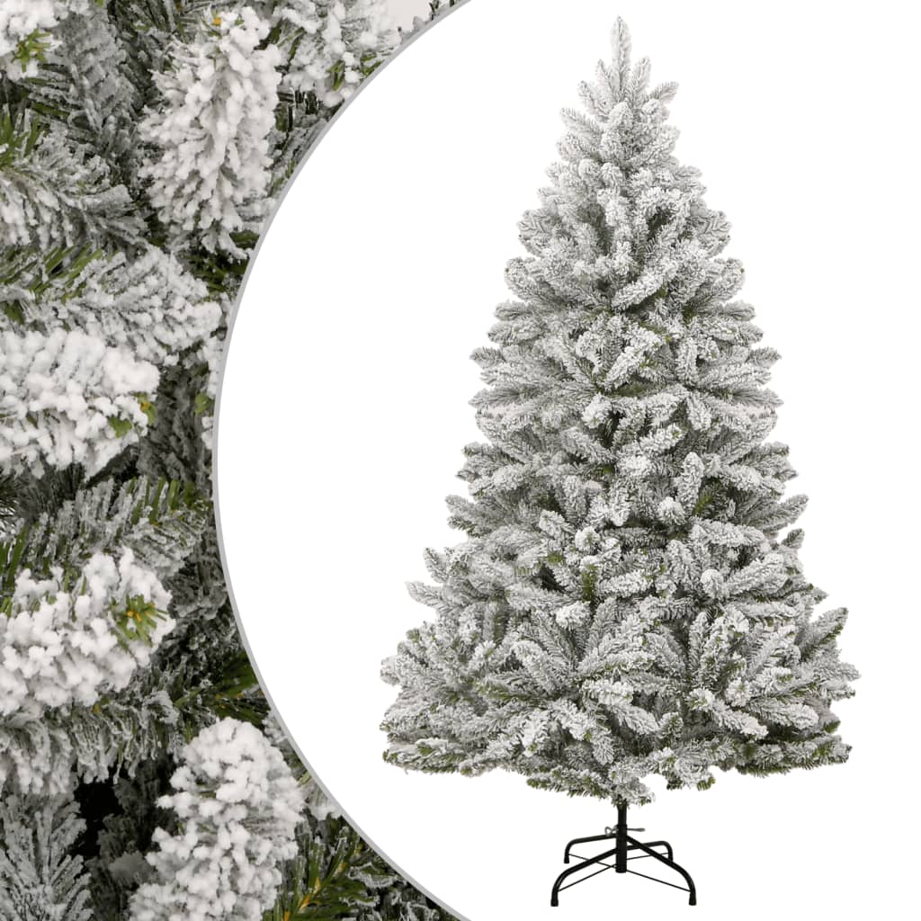 HKH Árvore de Natal Artificial Articulada com Flocos de Neve