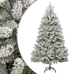HKH Árvore de Natal Artificial Articulada com Flocos de Neve