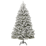 HKH Árvore de Natal Artificial Articulada com Flocos de Neve