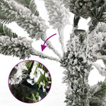 HKH Árvore de Natal Artificial Articulada com Flocos de Neve
