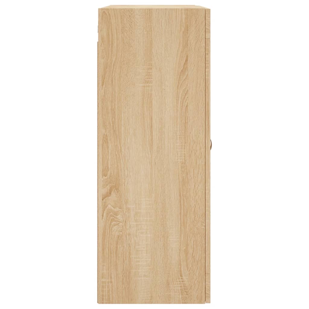 HKH Móveis de Parede 2 Peças Alto em derivados de Madeira, Vidro 69,5 X 34 X 90 Cm - Carvalho Sonoma