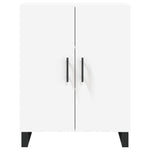 HKH Armario Alto de Madera Procesada, Metal, Cristal 69,5 X 34 X 180 Cm - Blanco