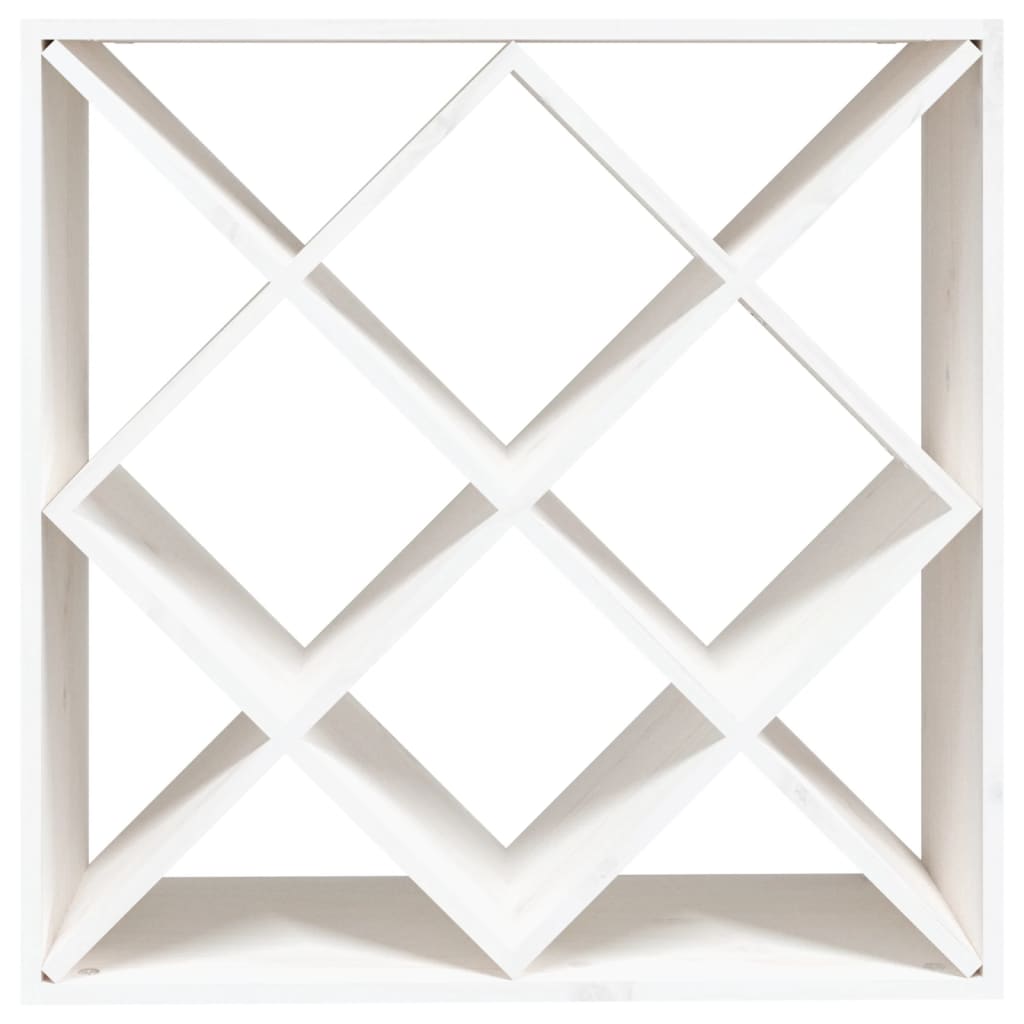 HKH Botellero de madera maciza de pino - 62x25x62 cm - Blanco