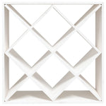HKH Botellero de madera maciza de pino - 62x25x62 cm - Blanco