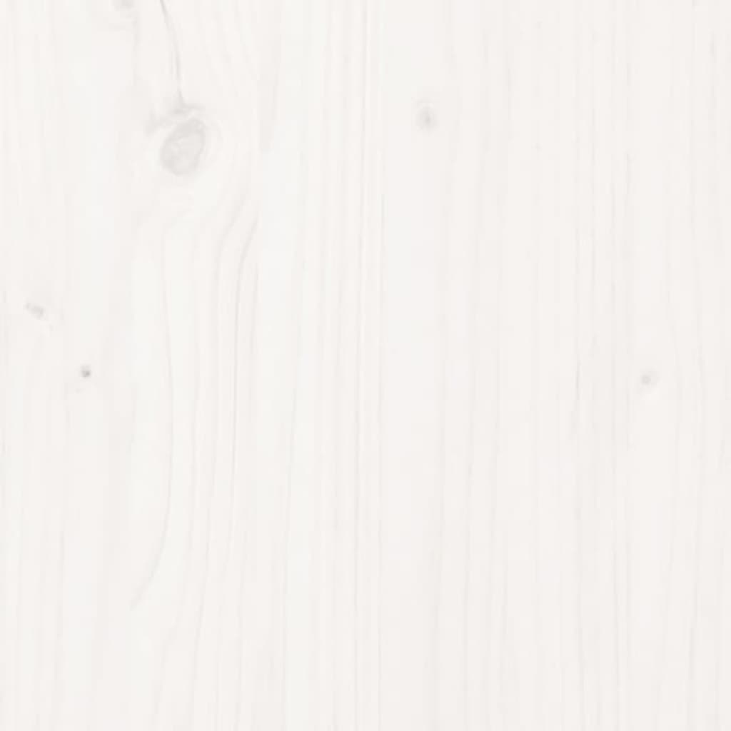 HKH Botellero de madera maciza de pino - 62x25x62 cm - Blanco