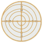 HKH Mesa de Jantar Ã˜50 Cm Â Vidro Temperado e Aço - Marrom