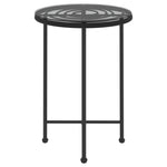 HKH Mesa de Jantar Ã˜55 Cm Â Vidro Temperado e Aço - Preto