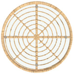 HKH Mesa de Jantar Ã˜80 Cmâ Vidro Temperado e Aço - Marrom