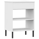 HKH Móvel de Apoio com Pernas de Maciço Oslo em Metal - Branco