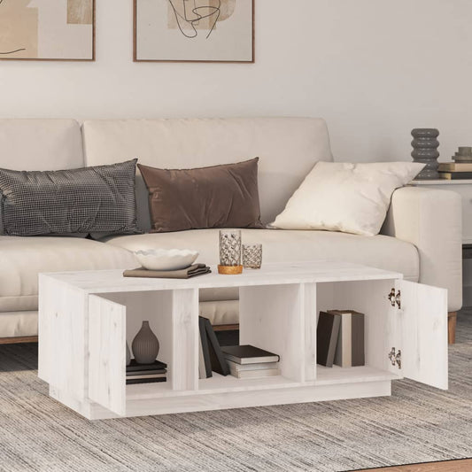 Mesa de centro HKH, pino macizo - blanco