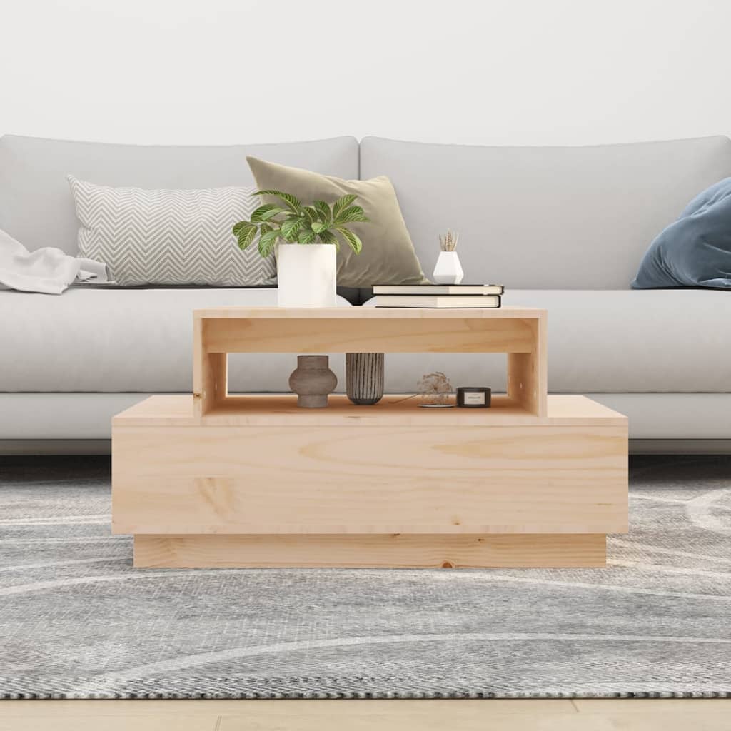 HKH Mesa de Centro en Madera de Pino Maciza