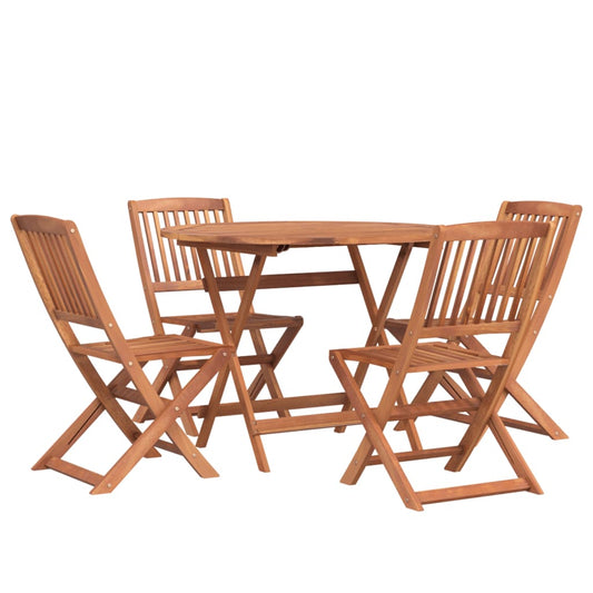 HKH Conjunto de Jantar P/ Jardim 5 Pcs Madeira de Acácia Maciça - Marrom