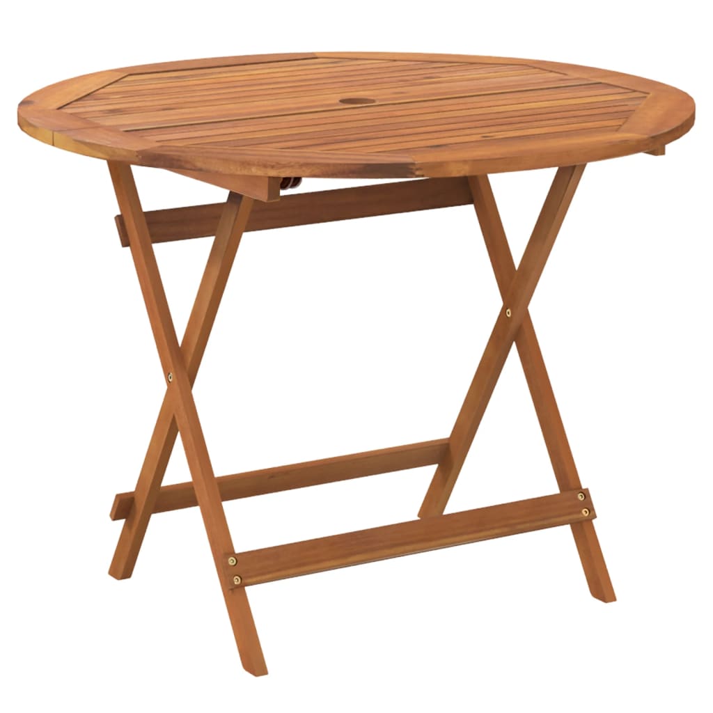 HKH Conjunto de Jantar P/ Jardim 5 Pcs Madeira de Acácia Maciça - Marrom