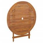 HKH Conjunto de Jantar P/ Jardim 5 Pcs Madeira de Acácia Maciça - Marrom