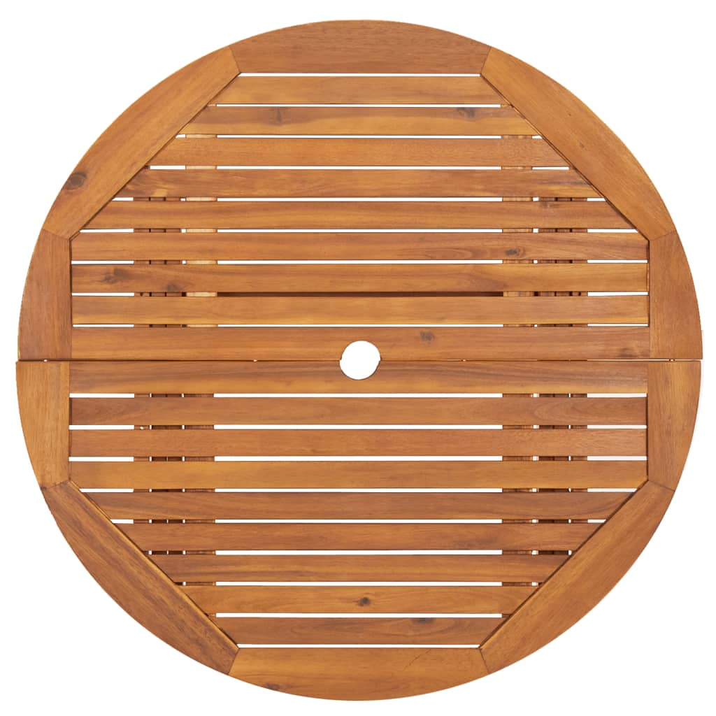 HKH Conjunto de Jantar P/ Jardim 5 Pcs Madeira de Acácia Maciça - Marrom