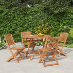 HKH Conjunto de Jantar P/ Jardim 5 Pcs Madeira de Acácia Maciça - Marrom