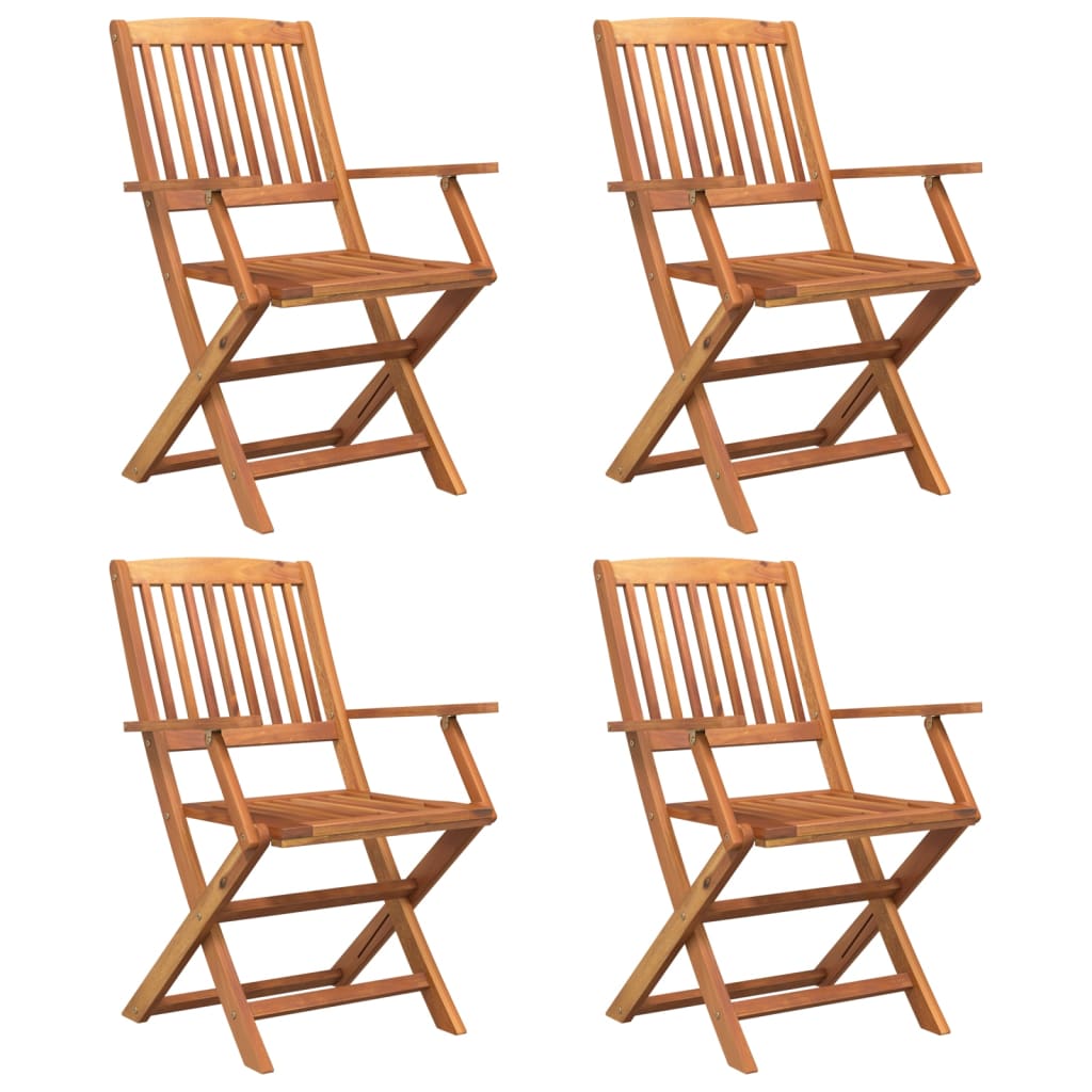 HKH Conjunto de Jantar P/ Jardim 5 Pcs Madeira de Acácia Maciça - Marrom