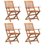 HKH Conjunto de Jantar P/ Jardim 5 Pcs Madeira de Acácia Maciça - Marrom