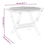 HKH Conjunto de Jantar P/ Jardim 5 Pcs Madeira de Acácia Maciça - Marrom