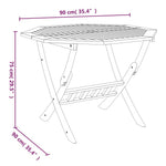 HKH Conjunto de Jantar P/ Jardim 5 Pcs Madeira de Acácia Maciça - Marrom