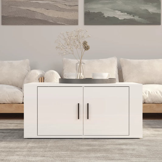 HKH Mesa de Centro en Derivados de Madera Brillante - Blanco