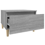 HKH Juego de 2 mesas auxiliares de madera contrachapada - Gris