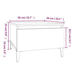 HKH Set de 2 Mesas Auxiliares de Madera Contrachapada - Blanco