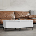 HKH Set de 2 Mesas Auxiliares de Madera Contrachapada - Blanco