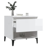 HKH Mesa de Apoio Brilhante em Derivados de Madeira - Branco