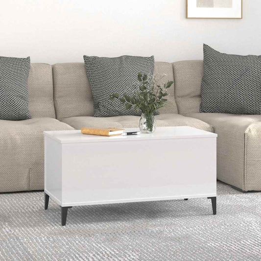 Mesa de centro HKH en madera lacada brillante - Blanco