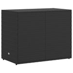 HKH Armário de Armazenamento de Jardim em Vime Sintético - 100x55,5x80 Cm - Preto