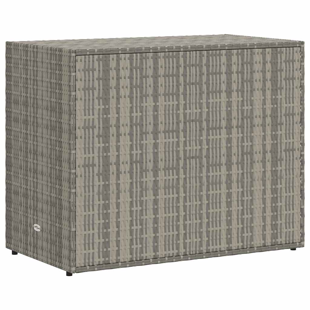 HKH Armário de Arrumação P/ Jardim em Vime PE - 100x55,5x80 Cm - Cinzento