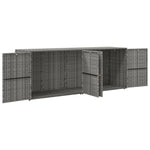 HKH Armario de Almacenamiento de Jardín de Ratán PE - 198x55,5x80 Cm - Gris