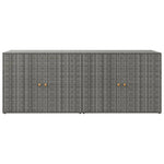 HKH Armario de Almacenamiento de Jardín de Ratán PE - 198x55,5x80 Cm - Gris
