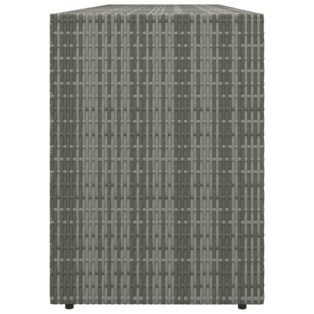HKH Armario de Almacenamiento de Jardín de Ratán PE - 198x55,5x80 Cm - Gris