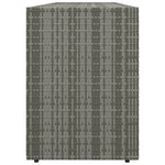 HKH Armario de Almacenamiento de Jardín de Ratán PE - 198x55,5x80 Cm - Gris
