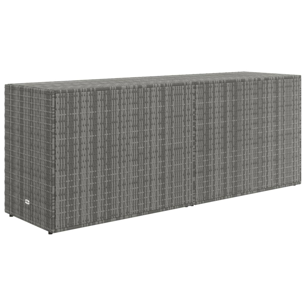 HKH Armario de Almacenamiento de Jardín de Ratán PE - 198x55,5x80 Cm - Gris