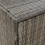 HKH Armario de Almacenamiento de Jardín de Ratán PE - 198x55,5x80 Cm - Gris