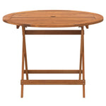 HKH Mesa de Jardim Dobrável Ã˜ 90x75 Cm Madeira de Acácia Maciça - Marrom