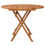 HKH Mesa de Jardim Dobrável Ã˜ 90x75 Cm Madeira de Acácia Maciça - Marrom