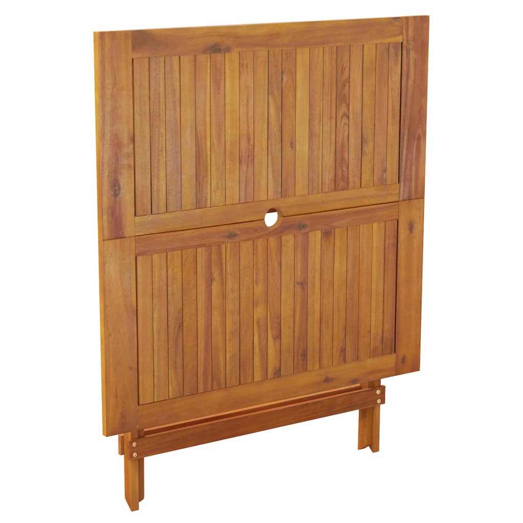 HKH Mesa de Jardim Dobrável 90x90x75 Cm Madeira de Acácia Maciça - Marrom