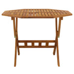HKH Mesa de Jardim Dobrável 90x75 Cm Madeira de Acácia Maciça - Marrom
