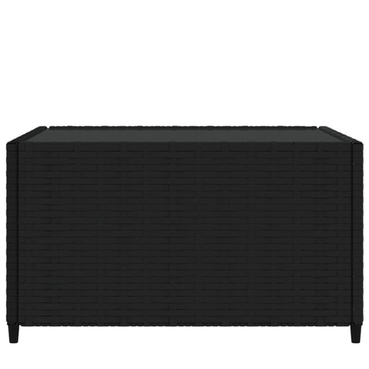 HKH Mesa de Centro para Jardim Quadrada 50x50x30 Cm Vime Pe - Preto