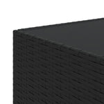 HKH Mesa de Centro para Jardim Quadrada 50x50x30 Cm Vime Pe - Preto